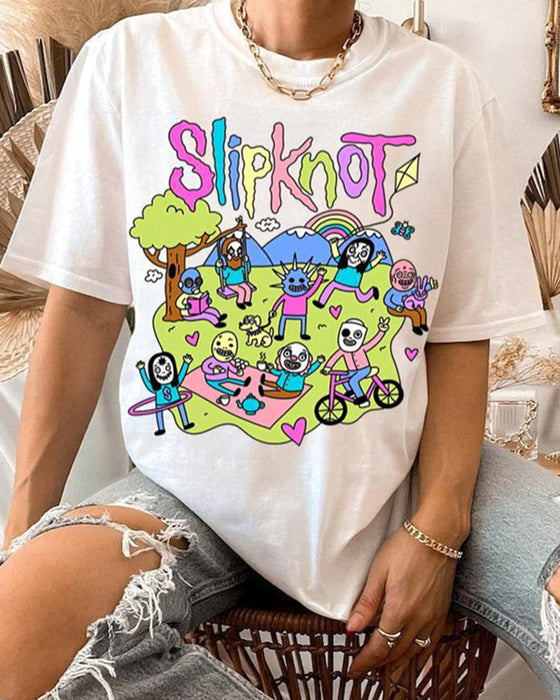 Slipknot – T-shirt med Aufdruck "Happy Times"