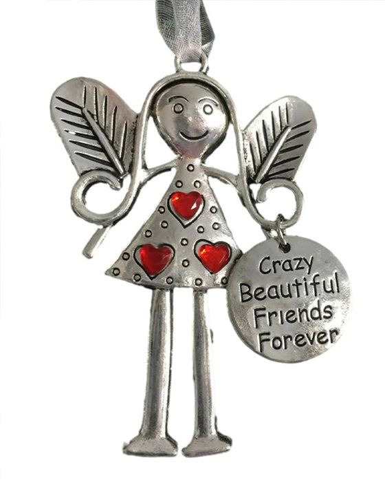 Crazy beautiful friends forever - angel ornament christmas gift