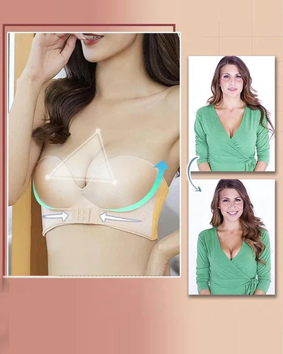 Strapless bra with front buckle