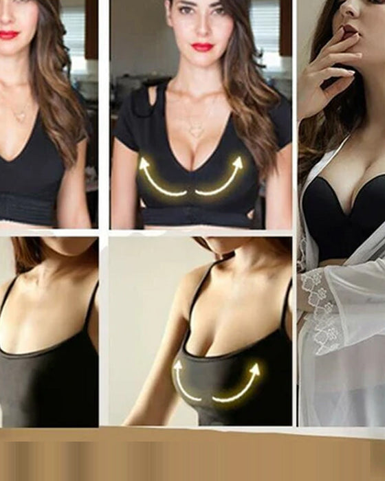 Strapless bra with front buckle