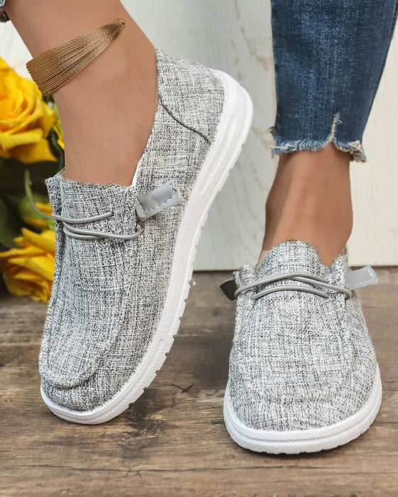 Casual slip-on lägenheter med enfärgad