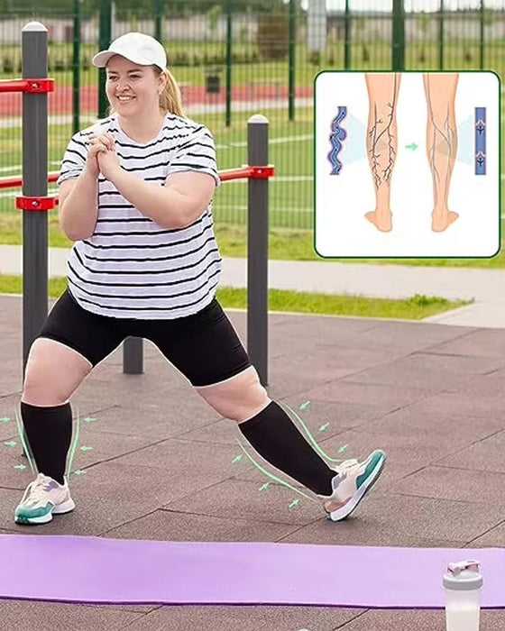 Plus-size high-elastic compression socks