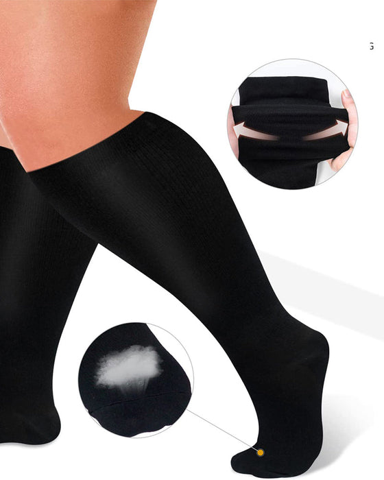 Plus-size high-elastic compression socks