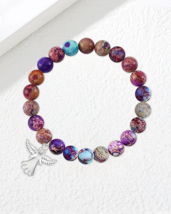 Angel wings healing crystal bracelet