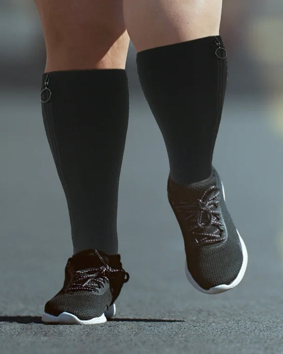 Plus-size high-elastic compression socks