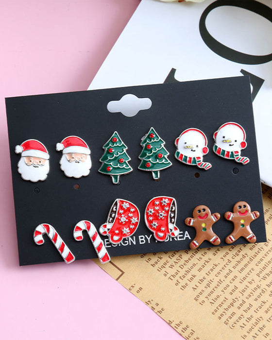 Christmas ear stud set