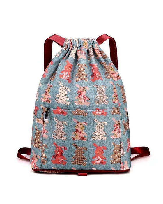 Ethnic style drawstring shoulder bag