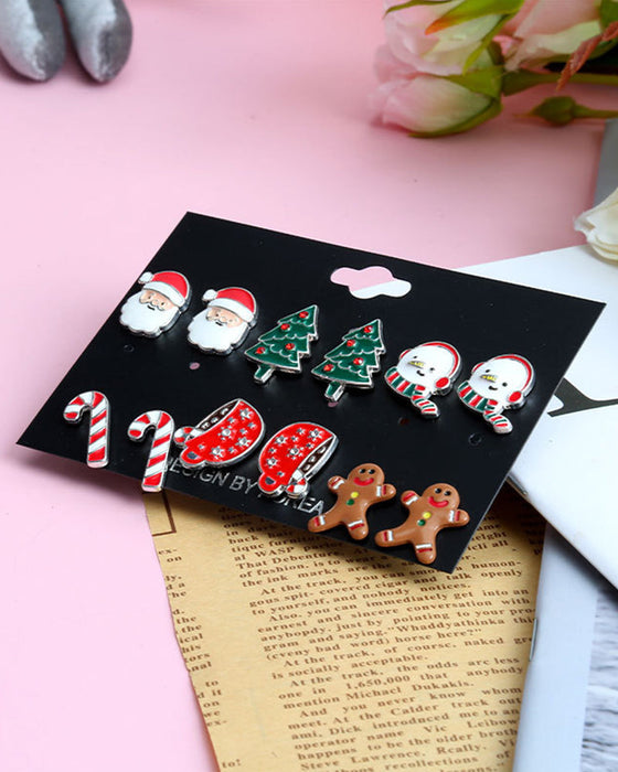 Christmas ear stud set