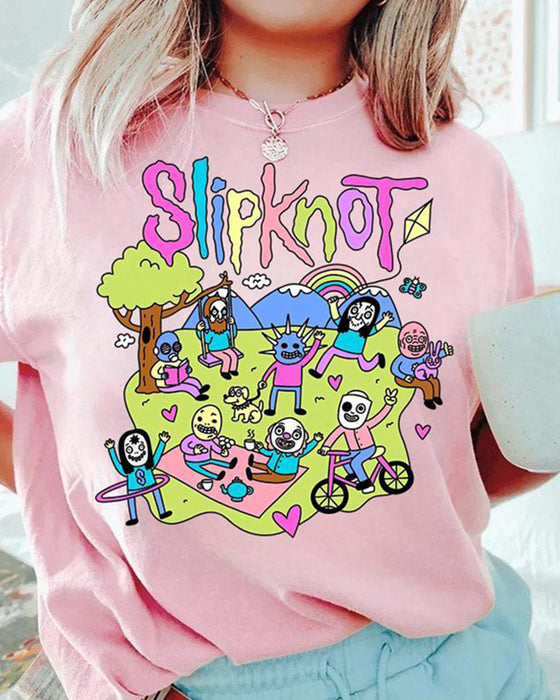 Slipknot – T-shirt med Aufdruck "Happy Times"