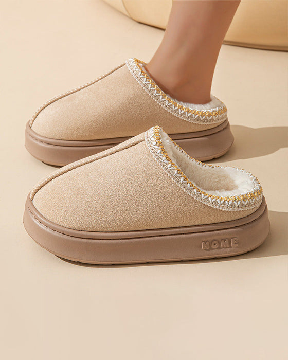 Non-slip lightweight warm cotton slippers