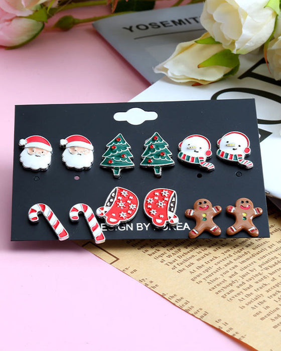 Christmas ear stud set