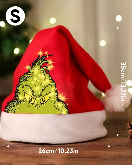 Unisex christmas print plush hat