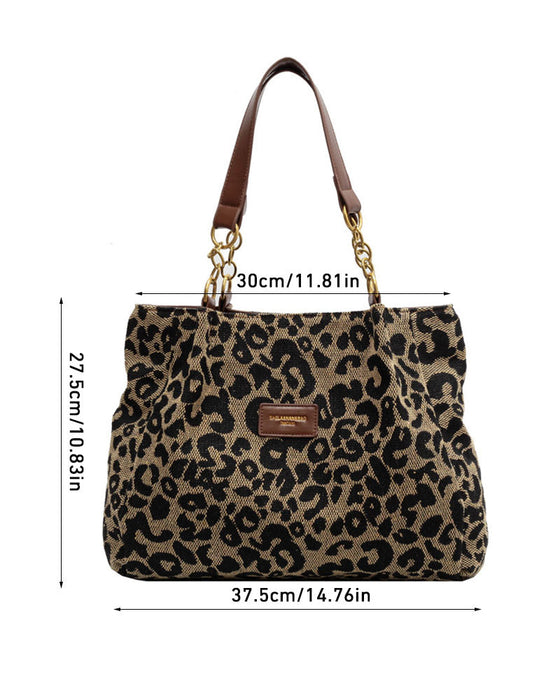 Leopard print shoulder underarm bag