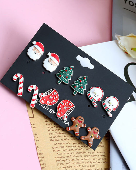 Christmas ear stud set