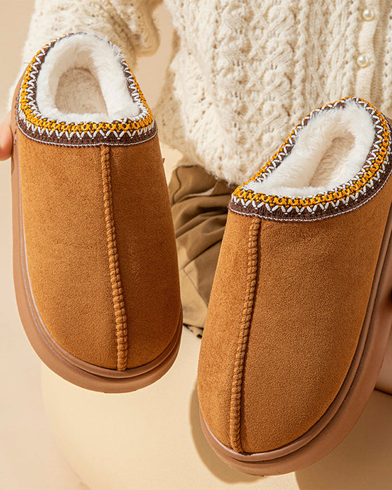 Non-slip lightweight warm cotton slippers