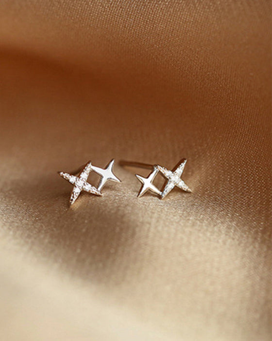 Sterling silver star earrings