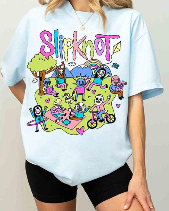 Slipknot – T-shirt med Aufdruck "Happy Times"