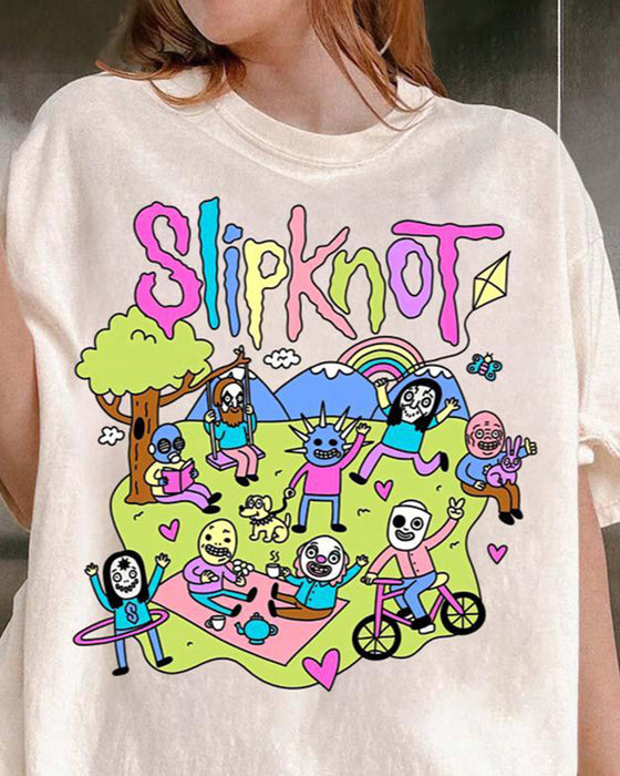 Slipknot – T-shirt med Aufdruck "Happy Times"