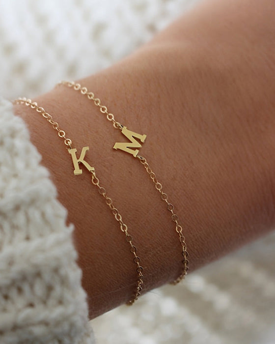 Simple letter bracelet