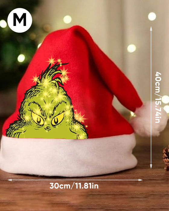 Unisex christmas print plush hat