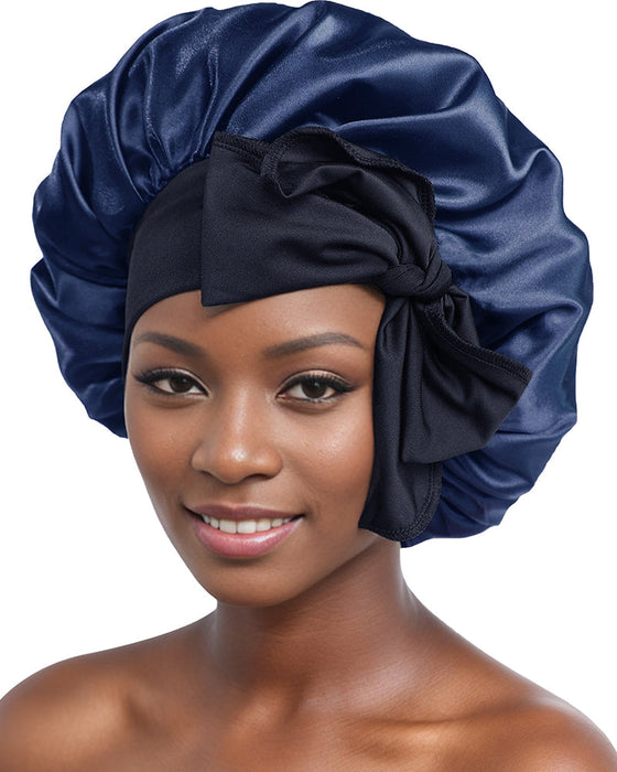 Silk night sleeping cap bonnet