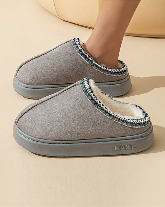 Non-slip lightweight warm cotton slippers