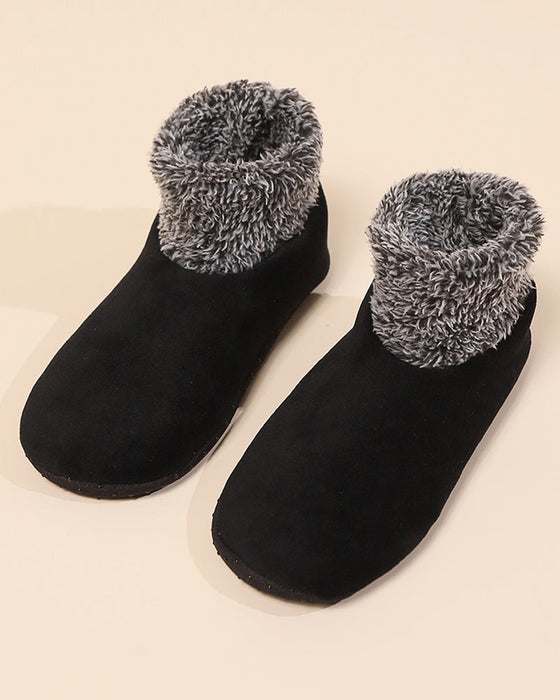 Plush high-top anti-slip floor socks