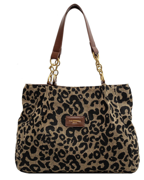 Leopard print shoulder underarm bag