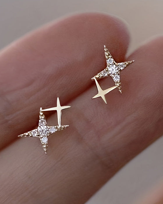 Sterling silver star earrings