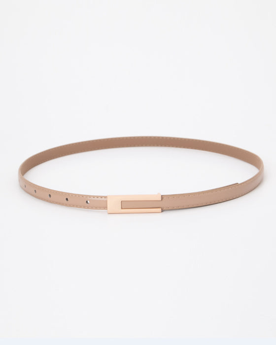 Simple retro solid color thin belt