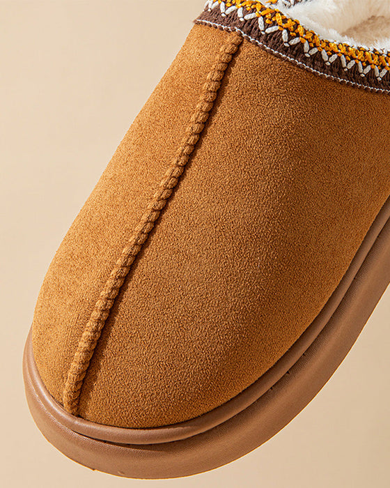 Non-slip lightweight warm cotton slippers