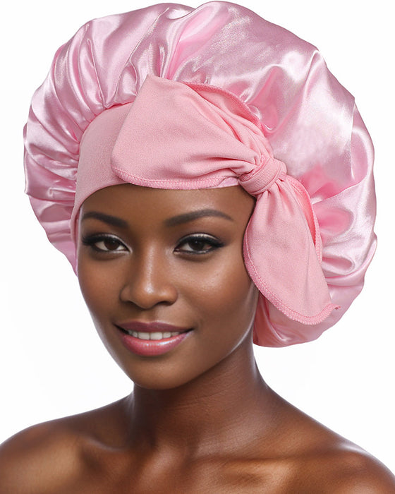 Silk night sleeping cap bonnet