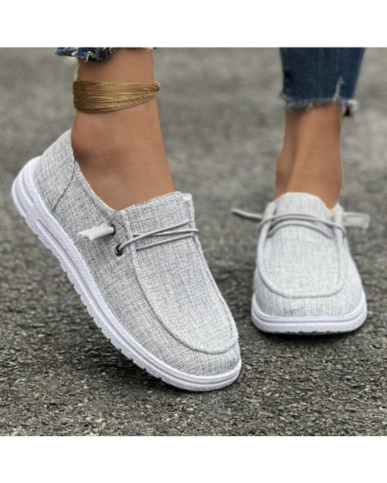 Casual slip-on lägenheter med enfärgad