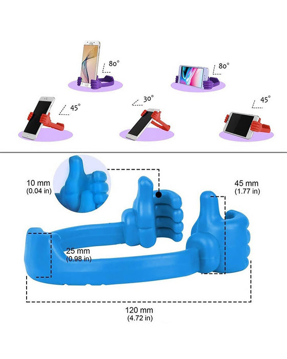 Tummen upp telefonhållare