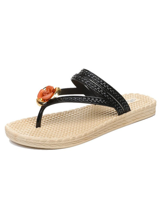 Beach flip sandaler med blommiga